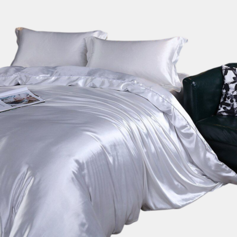 Ensemble de housse de couette en soie luxueuse | Doux