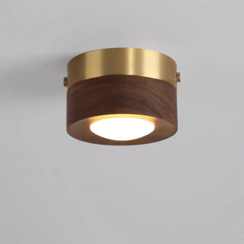 Lampe de plafond en bois de noyer | Suspendue