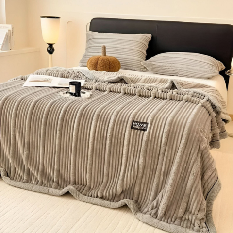 Couverture luxueuse en peluche | Chaude
