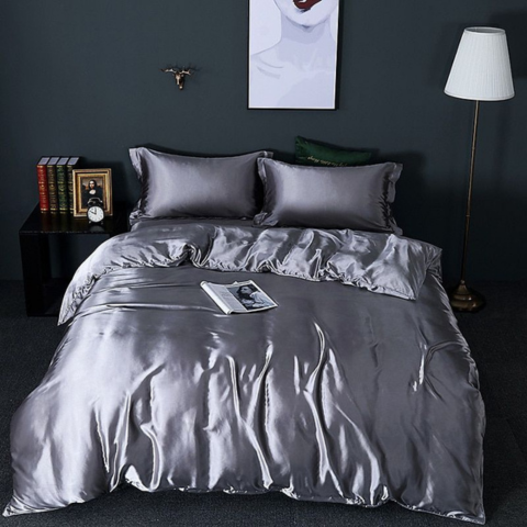 Ensemble de housse de couette en soie luxueuse | Doux