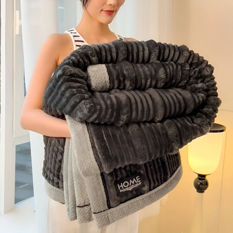 Couverture luxueuse en peluche | Chaude