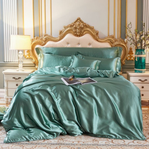 Ensemble de housse de couette en soie luxueuse | Doux